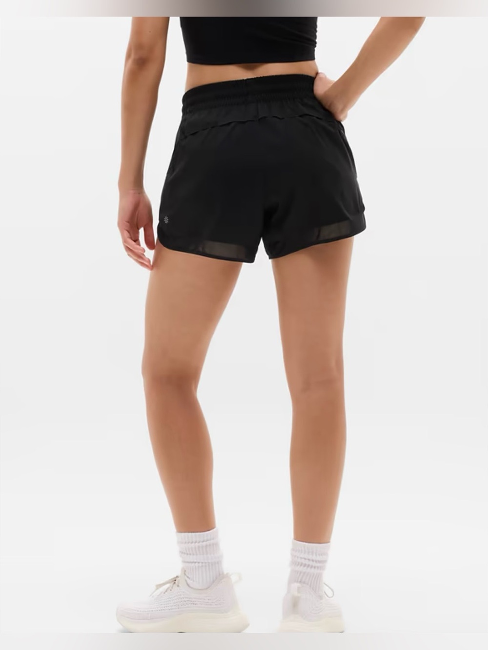 Athleta Mesh Racer Run Mid Rise 4" Short - Picture 9 of 12